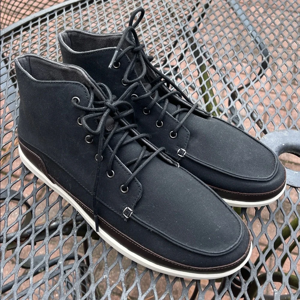 OluKai Chukka Boots Nalukai Kapa Boot Black High-Top Men's Shoes Size 11.5